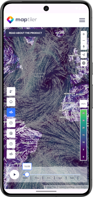 Weather map in Flutter with MapTiler in Android