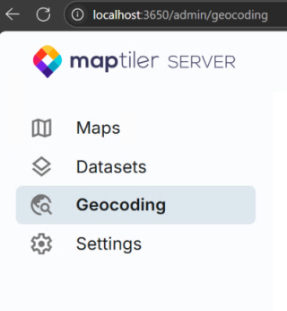 Geocoding in MapTiler Server