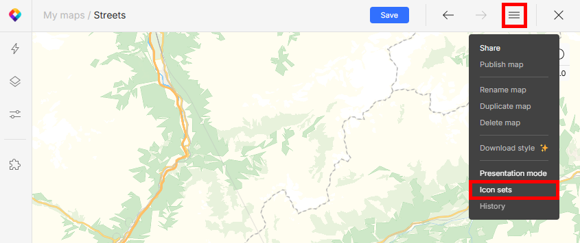 Open icon set management