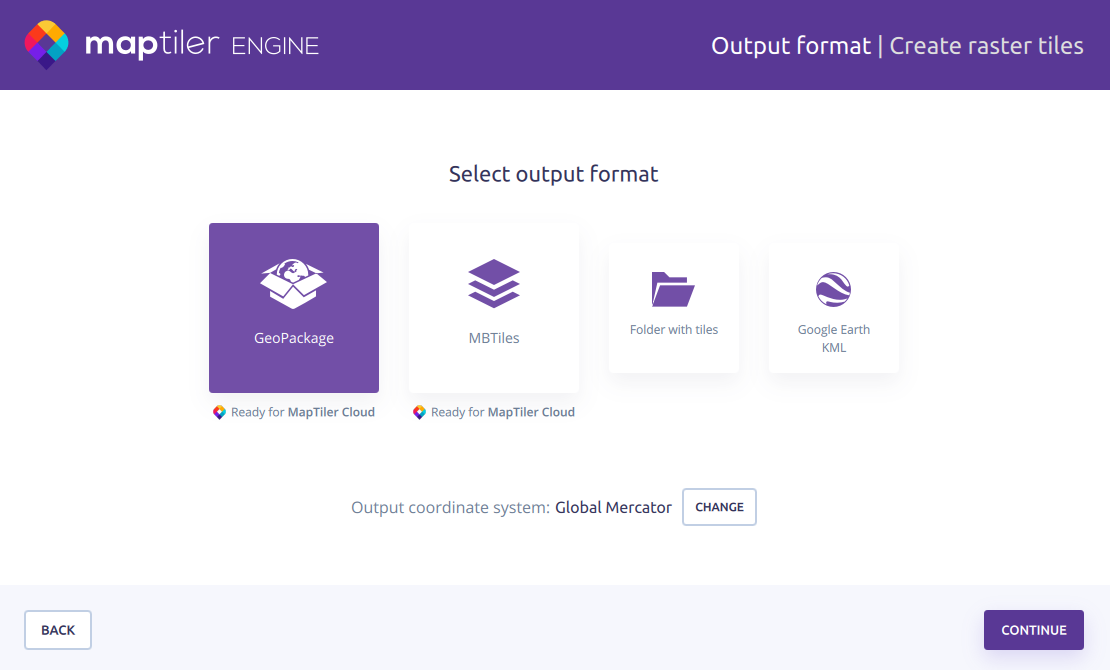 Tiling output formats