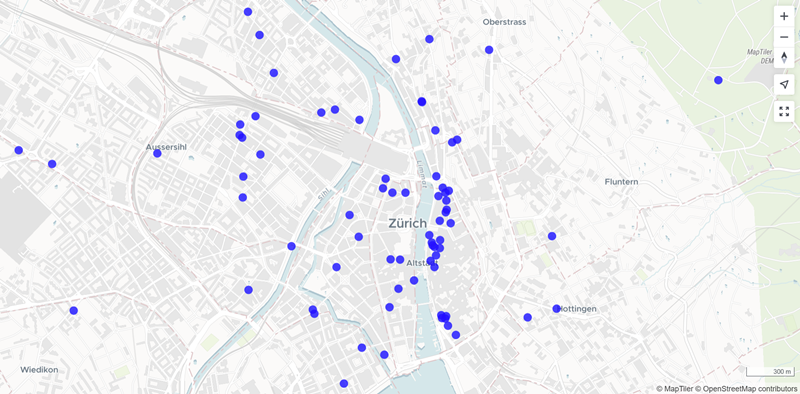 Example of a local map application
