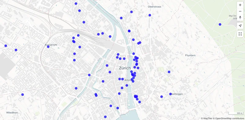 Example of a local map application