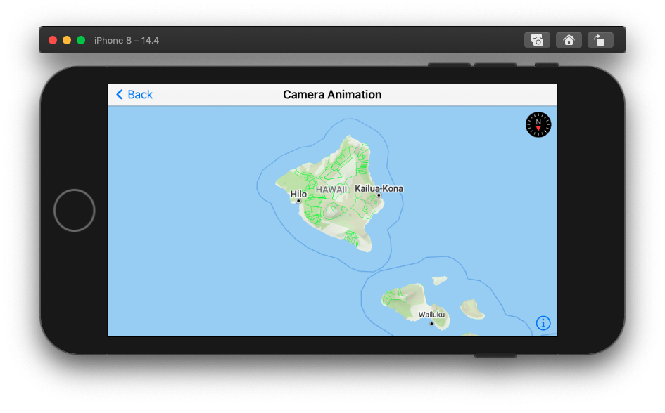 Animate the camera | Maplibre gl native ios | MapTiler