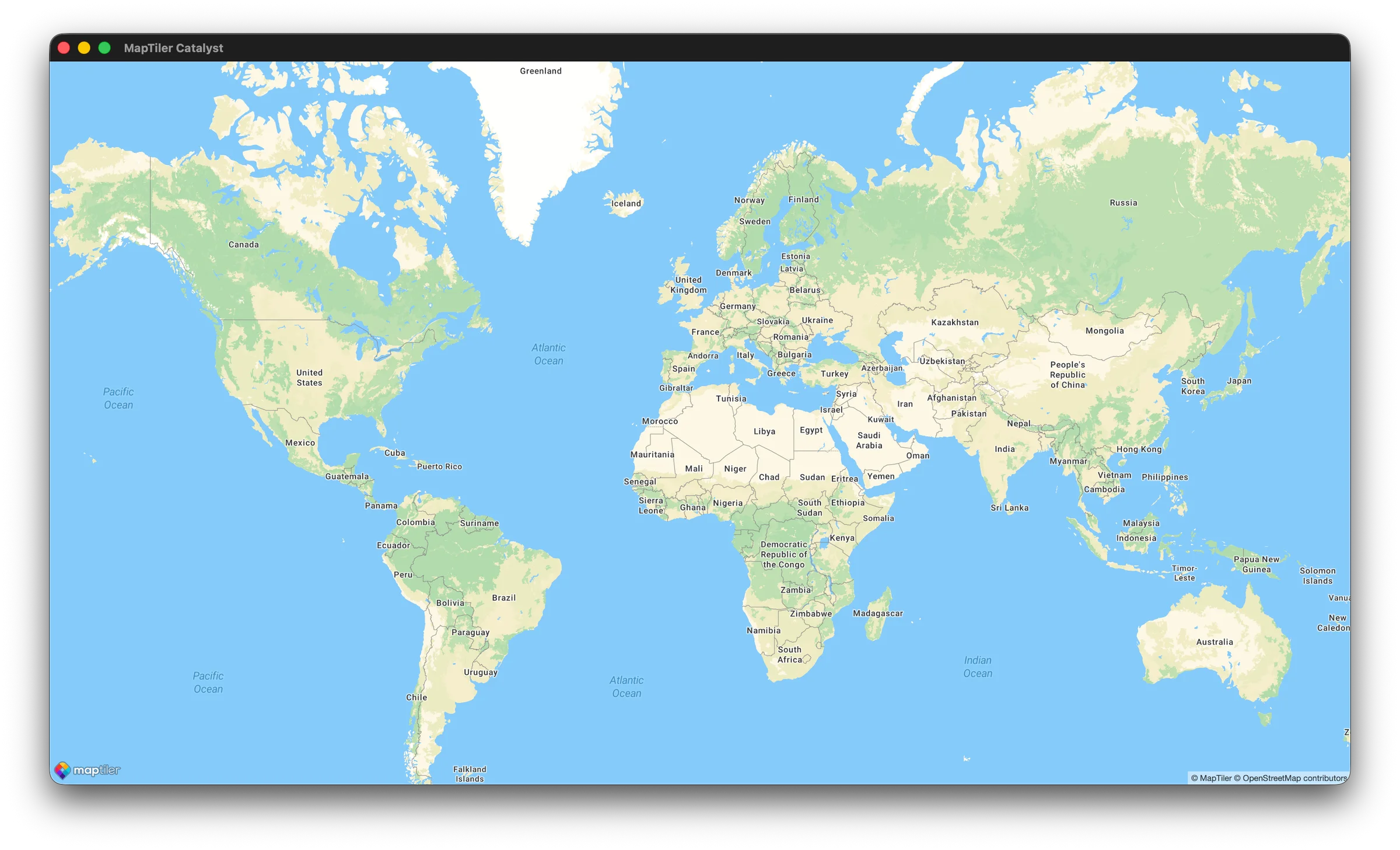 Interactive maps in a macOS App using MapTiler Swift SDK