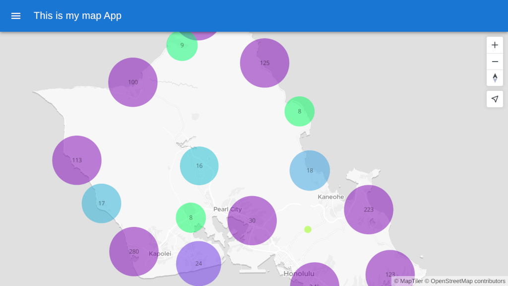 GeoJSON React JS cluster maps of points