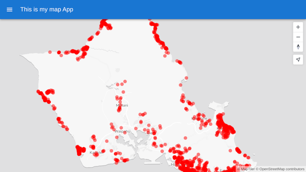 GeoJSON React JS maps of points