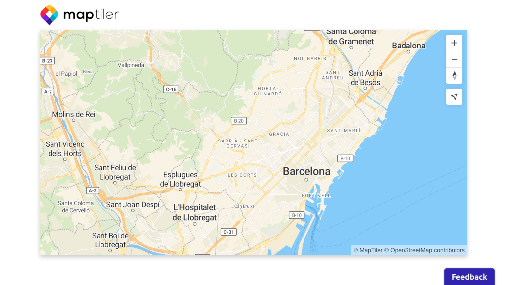 Basic web page with a map and feedback button