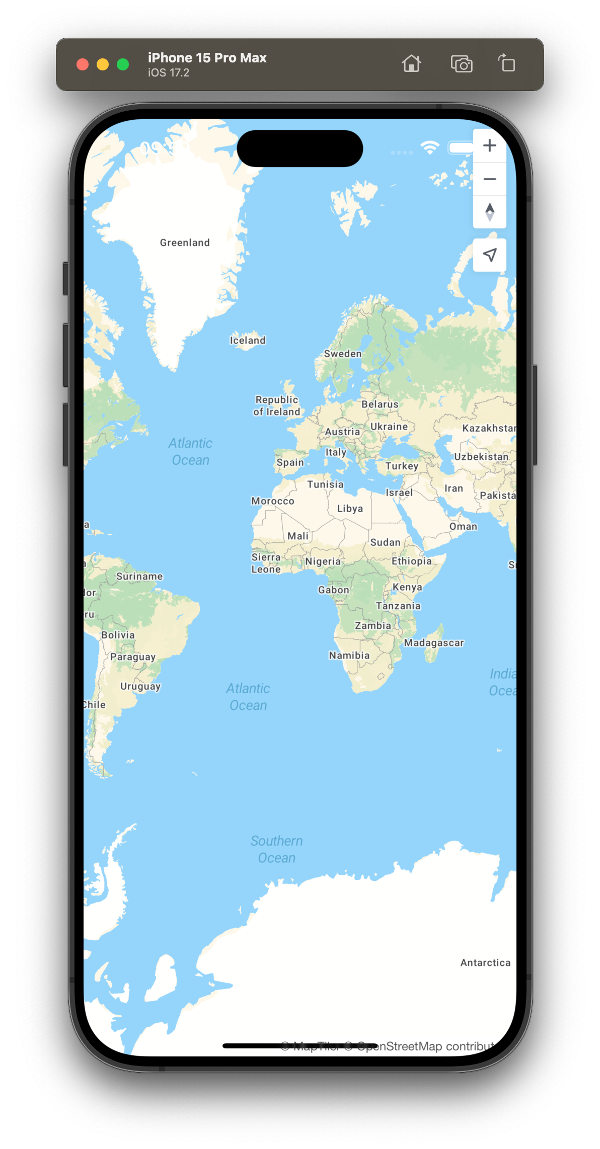 Map applicaction controls without safe insets